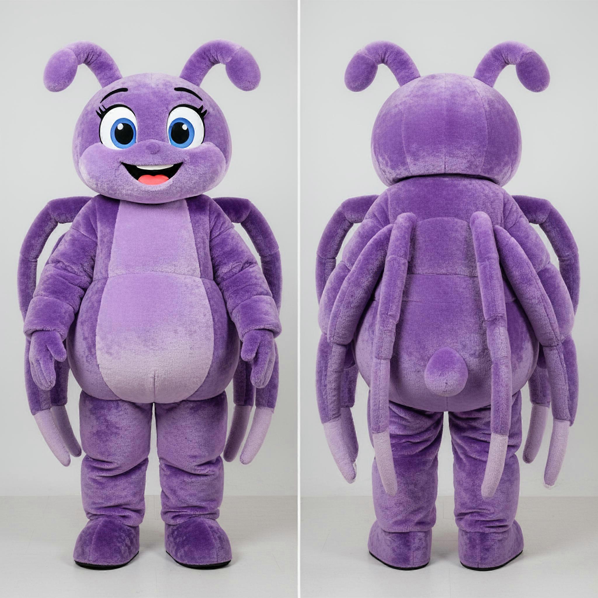 MASTICOT Lavender Rounded Spider Mascot