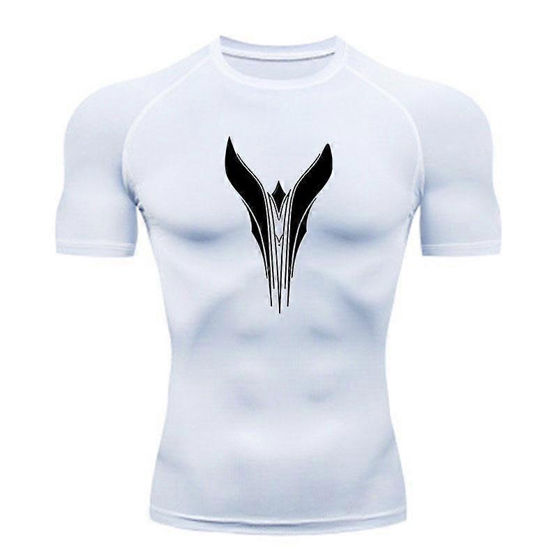 Men's Compression Workout T-shirt, Quick Dry Stretch Abstrac