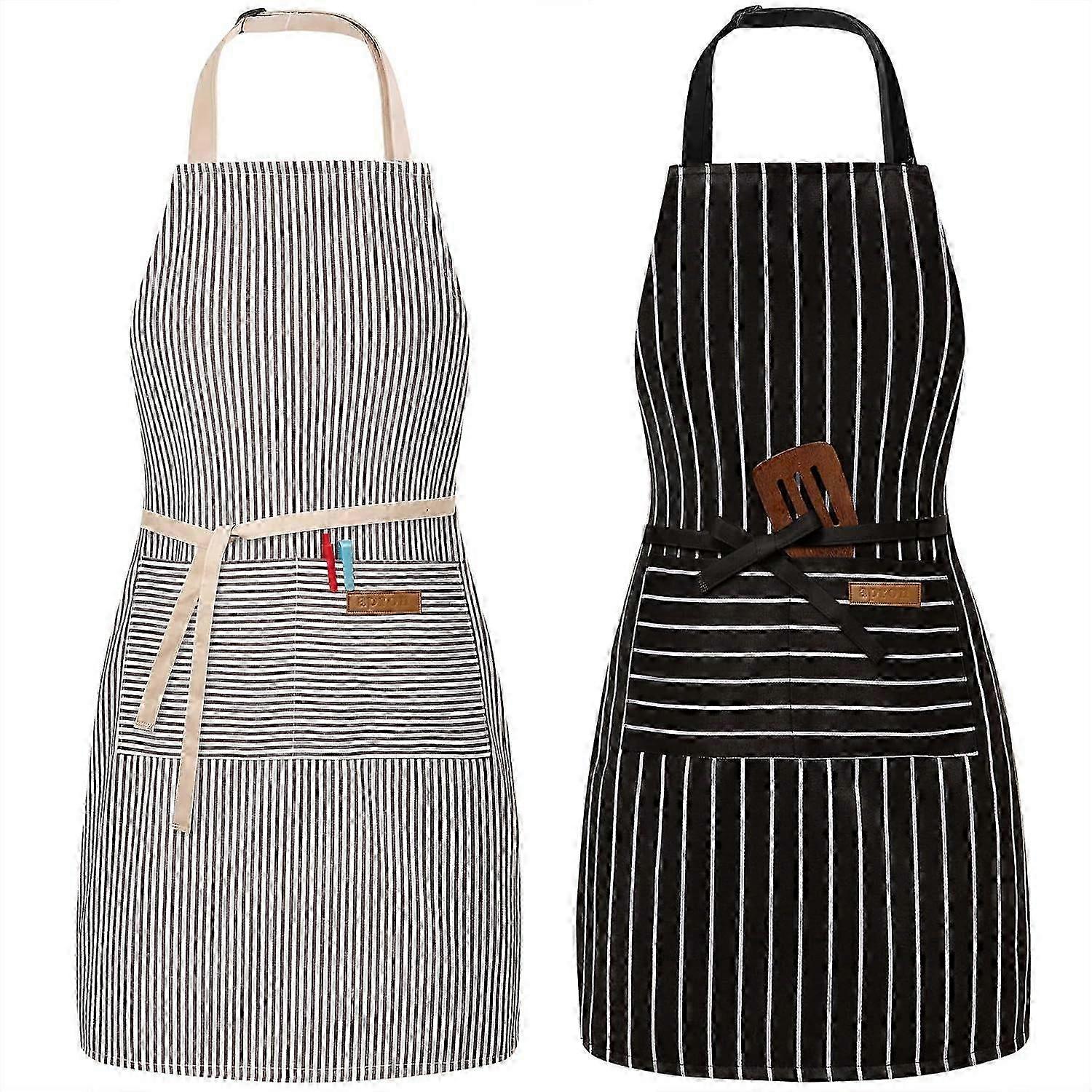 Adjustable Bib Apron with 2 Pockets