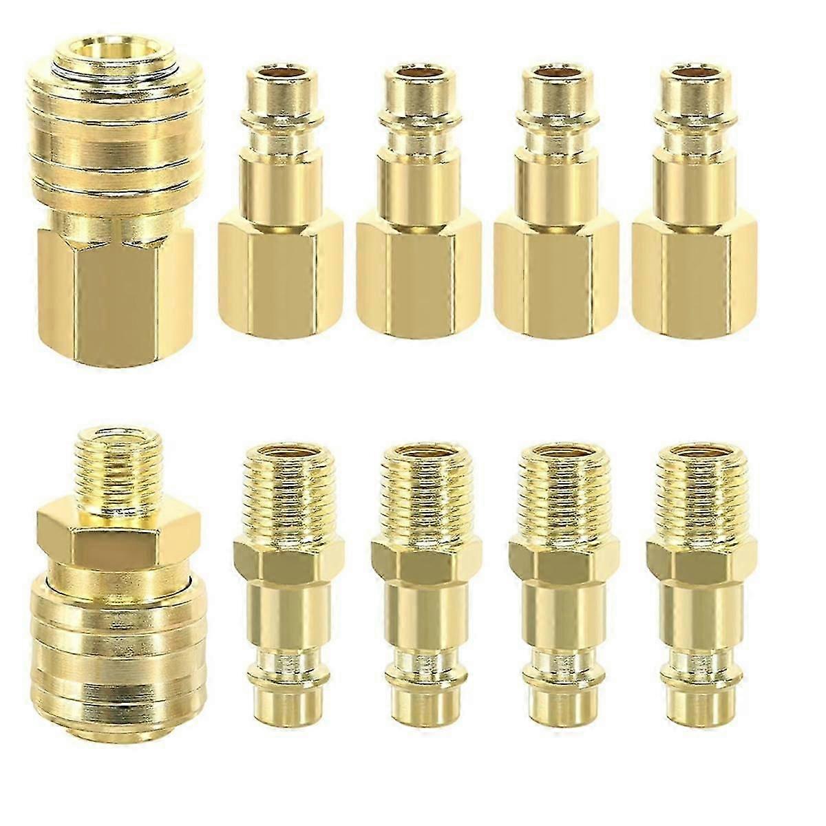 10pcs Compressed Air Coupling 1/4in Bsp Quick Coupling Compressed Air Couplings Compressed Air Hose Coupling Compressed