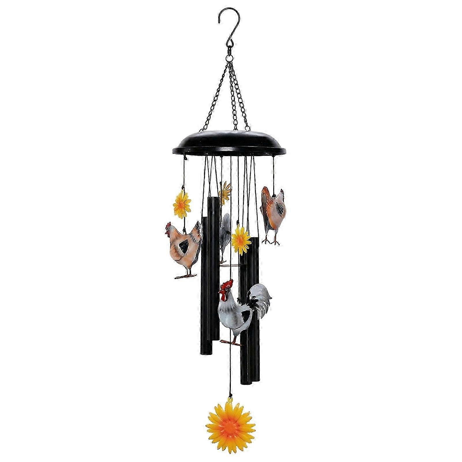 Rustic Iron Rooster Wind Chime