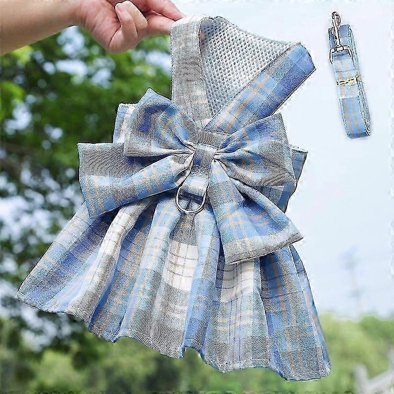 Adjustable Plaid Dress Leash Combo