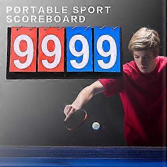 Sports Scoreboard Portable Tabletop 3/4 Digit Flipper for Basketball Volleyball