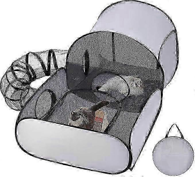 Outdoor Cat Playpen With Modular Tunnel System