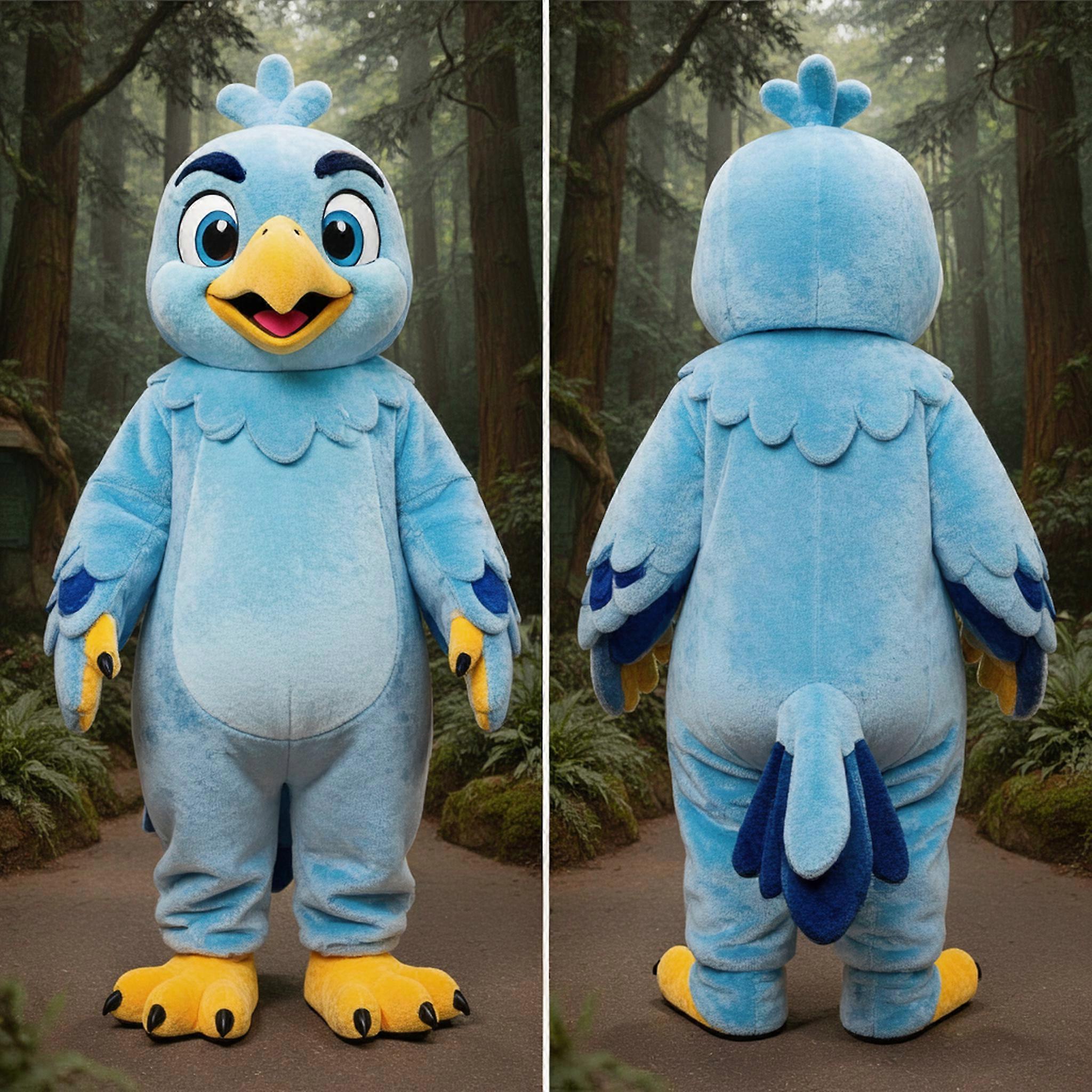 MASTICOT Sky Blue Soaring Hawk Mascot