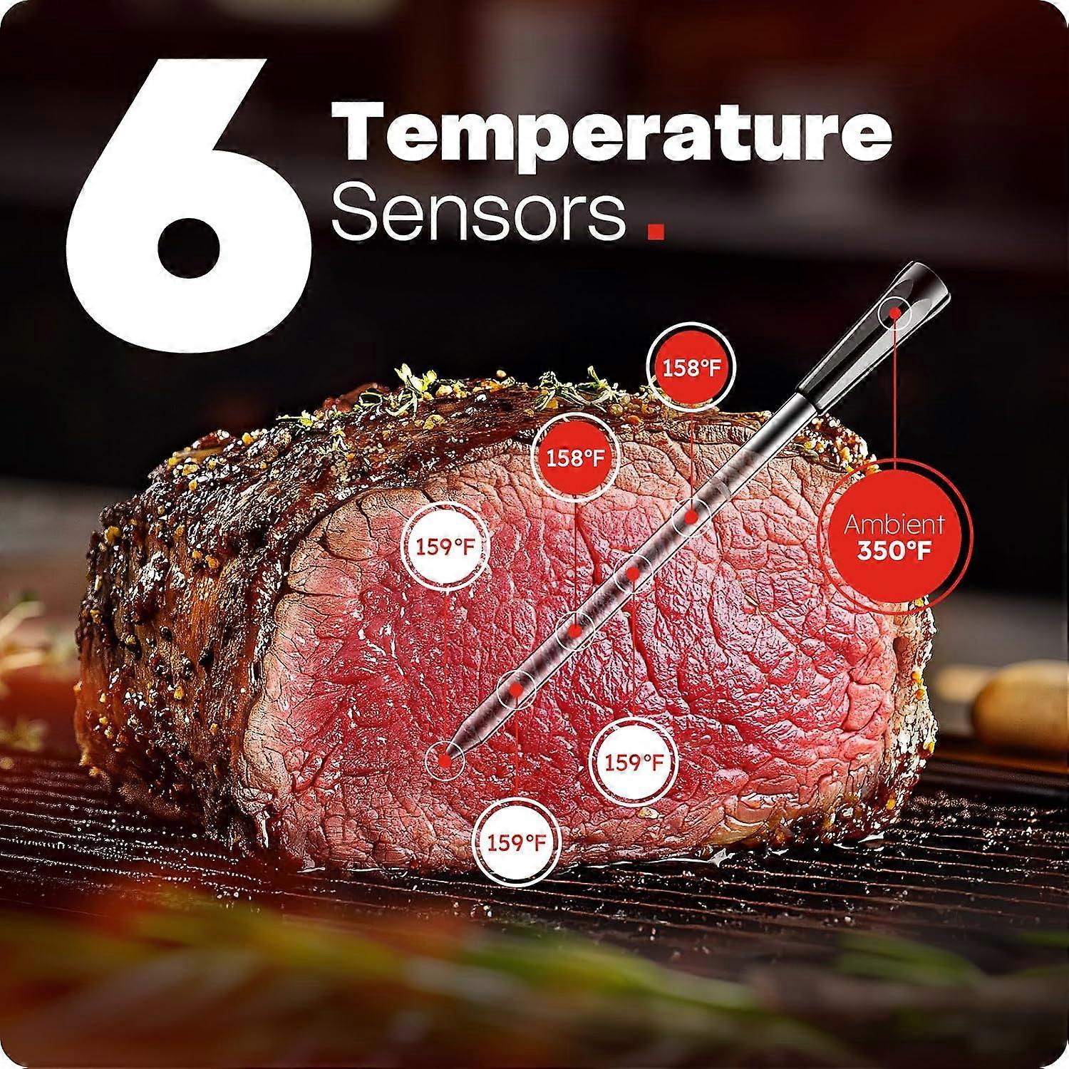 Smart Bluetooth wireless meat thermometer, digital, instant reading in 0.5 seconds.