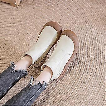 Dames enkellaarsjes designer retro met ritssluiting, platte schoenen van echt leer, herfst/winter 2026, nieuw merk, Oxford schoenen, Botas De Mujer