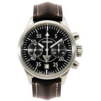 Cockpit ju52 Watch for Unisex Analog Mechanical Manual-wound with Cowhide Bracelet 6206-2