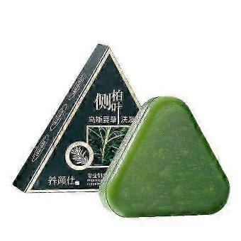 Nature Triangle Shampoo Bar with Usman Grass, 120g Solid Shampoo Soap for Calming & Strengthening Hair, for Women and Men 
