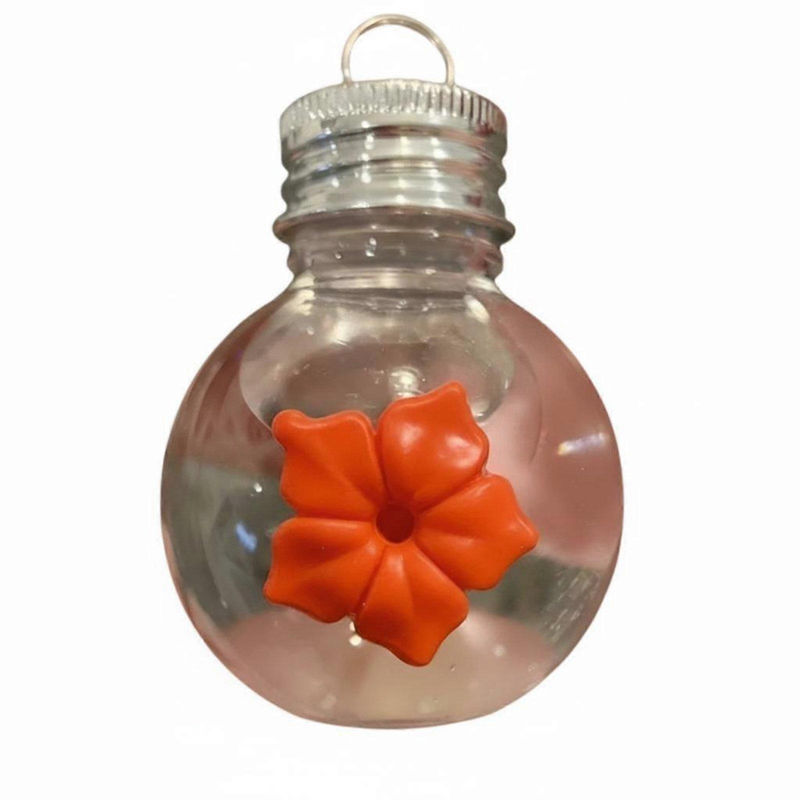Handheld Bird Feeder, Flower Design, Transparent Waterer