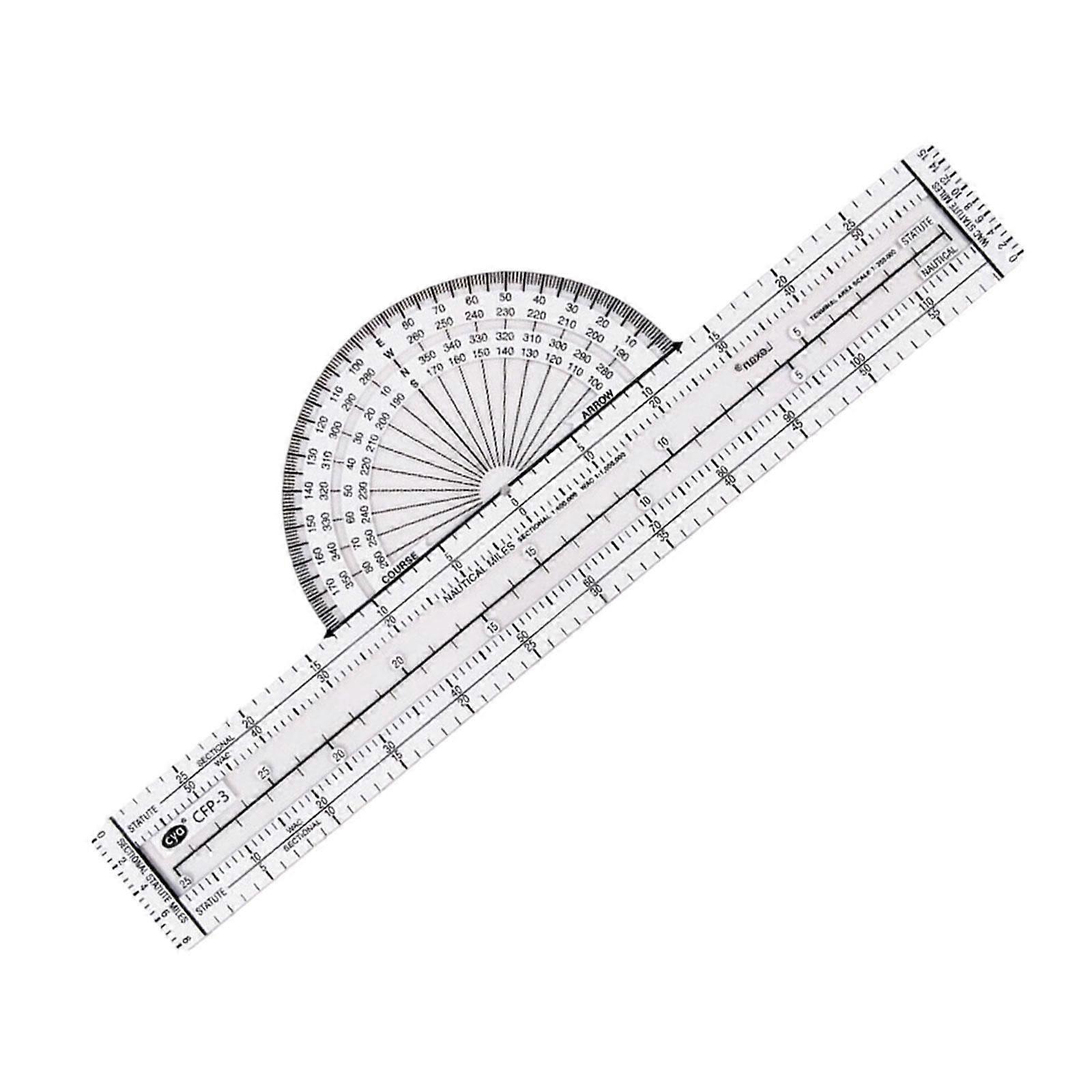 Engineering Ruler Plotter Engineering Ruler Scale Rotating Tool For Students And Pilots Navigation Needs@JJ
