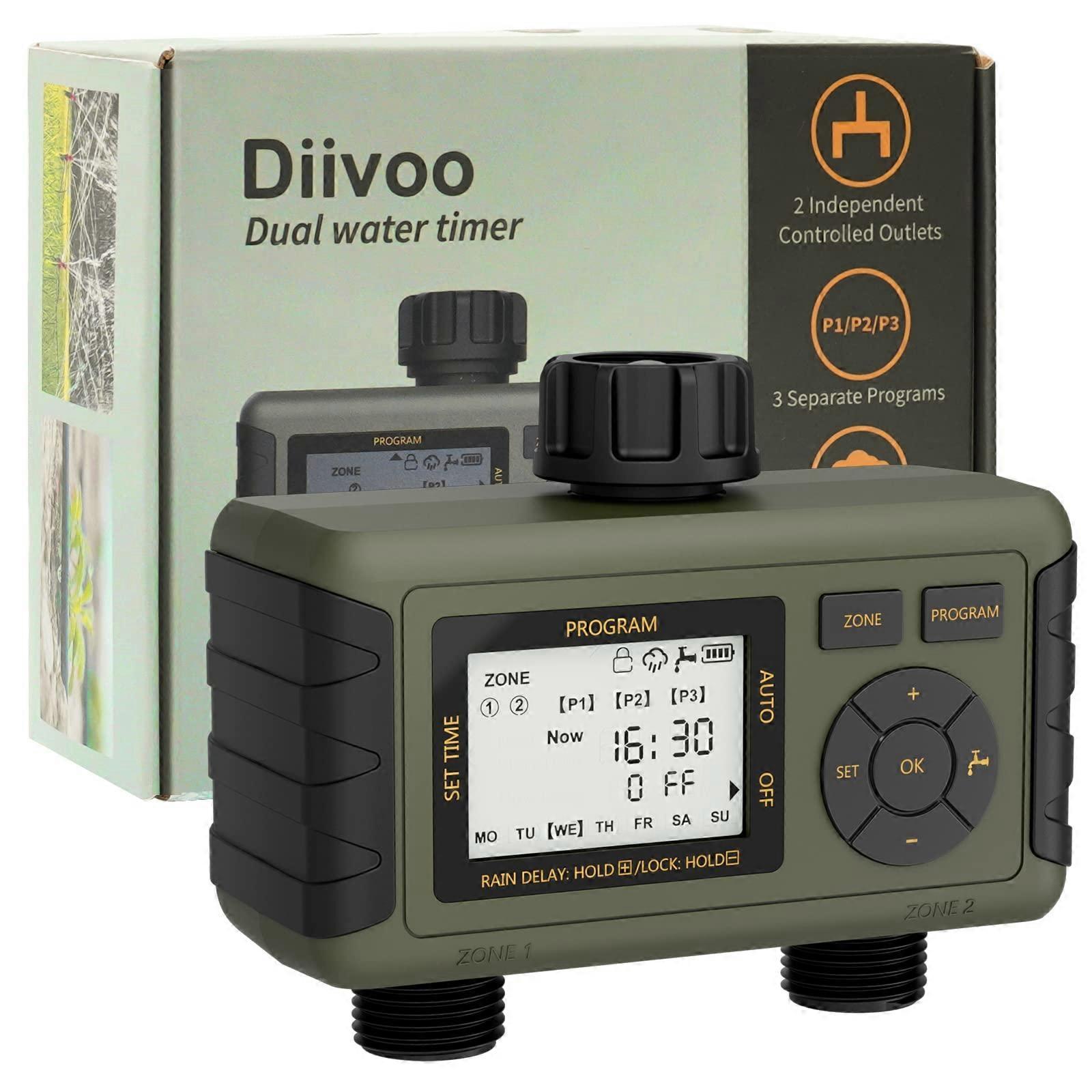 Diivoo Tap/Hose Timer Water Sprinkler Controller with Garden Automatic Irrigation
