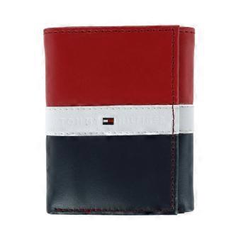 Tommy Hilfiger Leder Americana RFID Extra Kapazität Trifold Wallet (Herren)