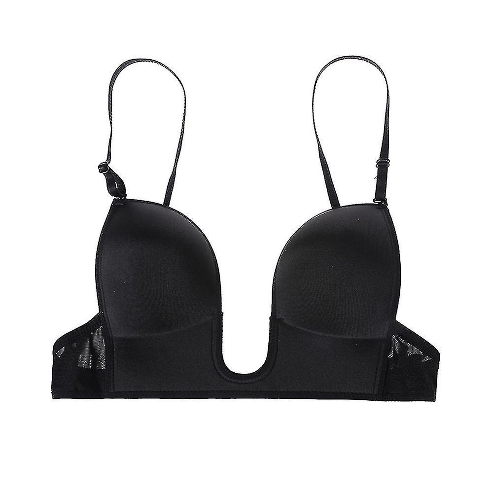 Kvinner Løfter Opp Low Back Plunge BH Cleavage-boosting Polstring Undertøy Brassiere
