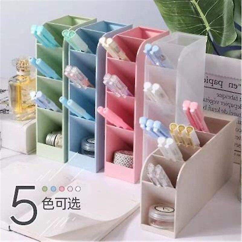 Plastic Desk Organizer Pencil Makeup Storage Box