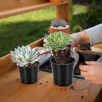 2friends Set 3 Vasi Da Fiori – Nero Lucido – Diametro 14 Cm – Design Sfaccettato – Made In EU – Per Davanzale