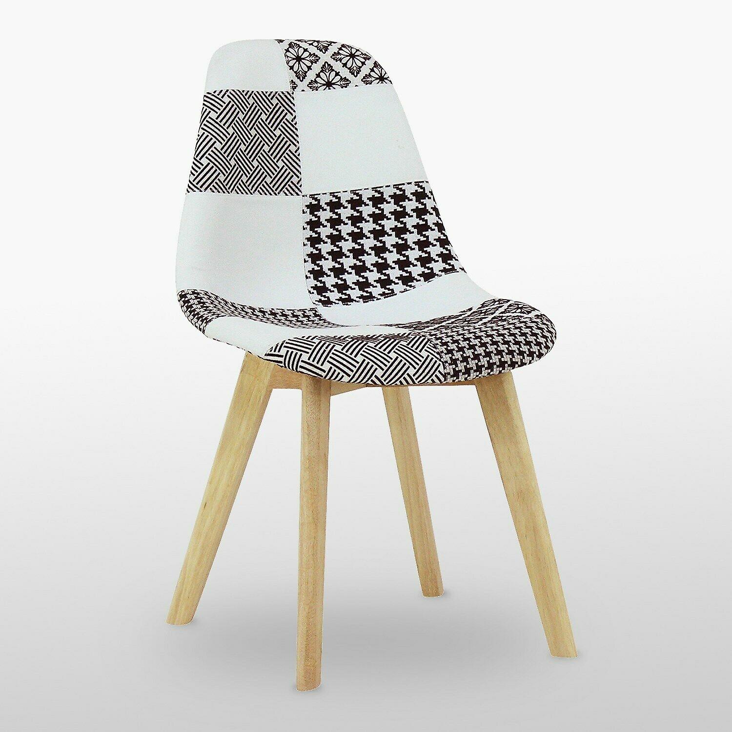 Stubai Patchwork Stuhl - schwarz & weiß