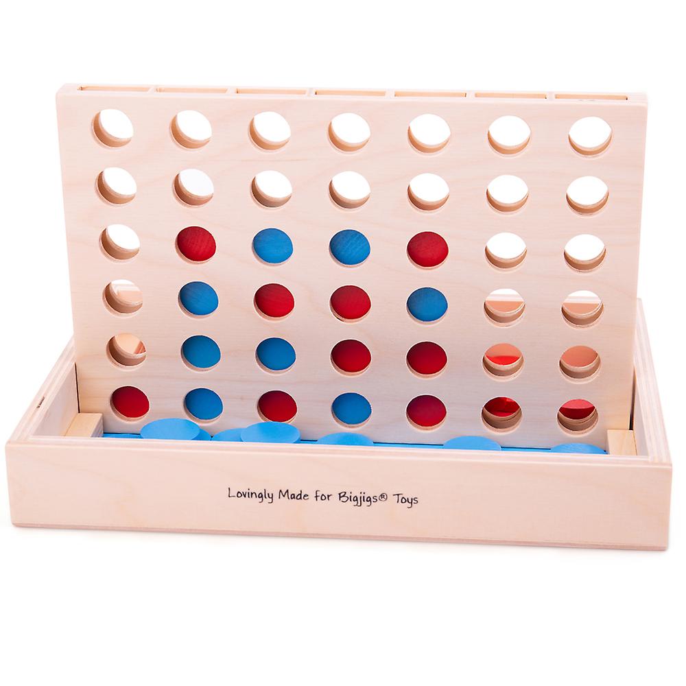 Bigjigs Toys Wooden Traditional Four in a Row Game