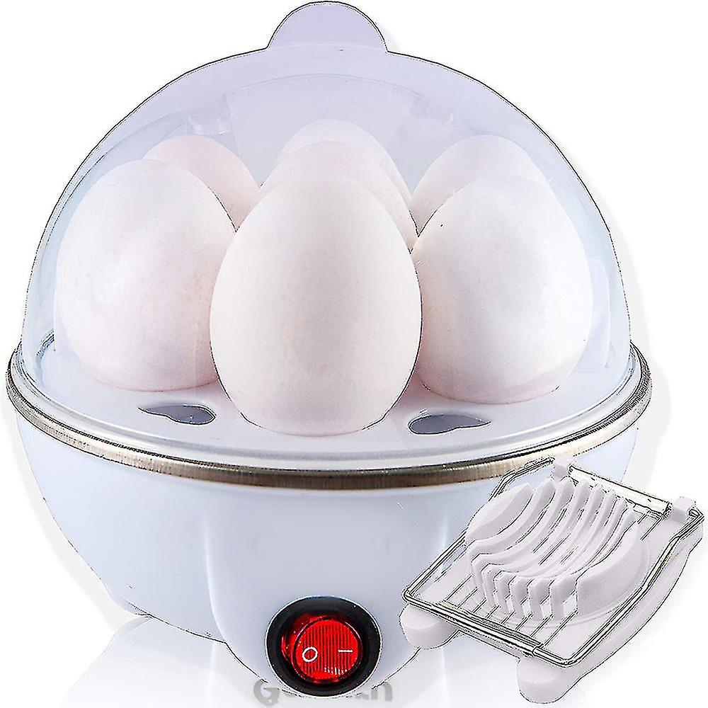 Electric Egg Cooker Boiler Maker Soft, Medium Or Hard Boil, 7 Egg Capacity Noise Free Technology Automatic Shut Off, White With Egg Slicer Included,wh