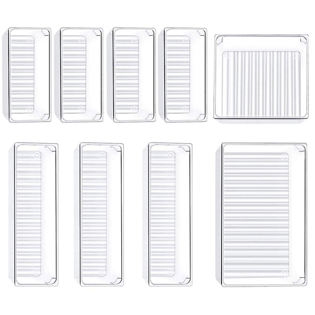 9Pcs Cutlery plastic tray insert organizer for universal kitchen drawers