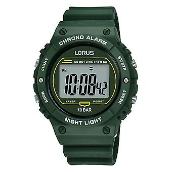 Lorus Sport Mann Digital Quarz Herrenuhr mit Silikonarmband R2309PX9