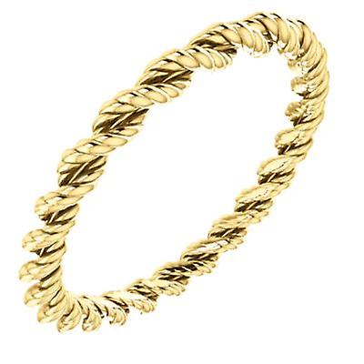 14k Yellow Gold Twisted Rope Band Ring-Band Style-Ring for Women and Men - Ring Size: 5 to 8