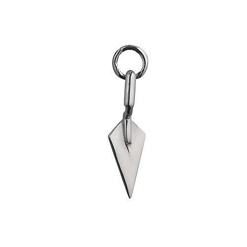 Silver 23x6mm solid Builders Trowel Pendant or Charm