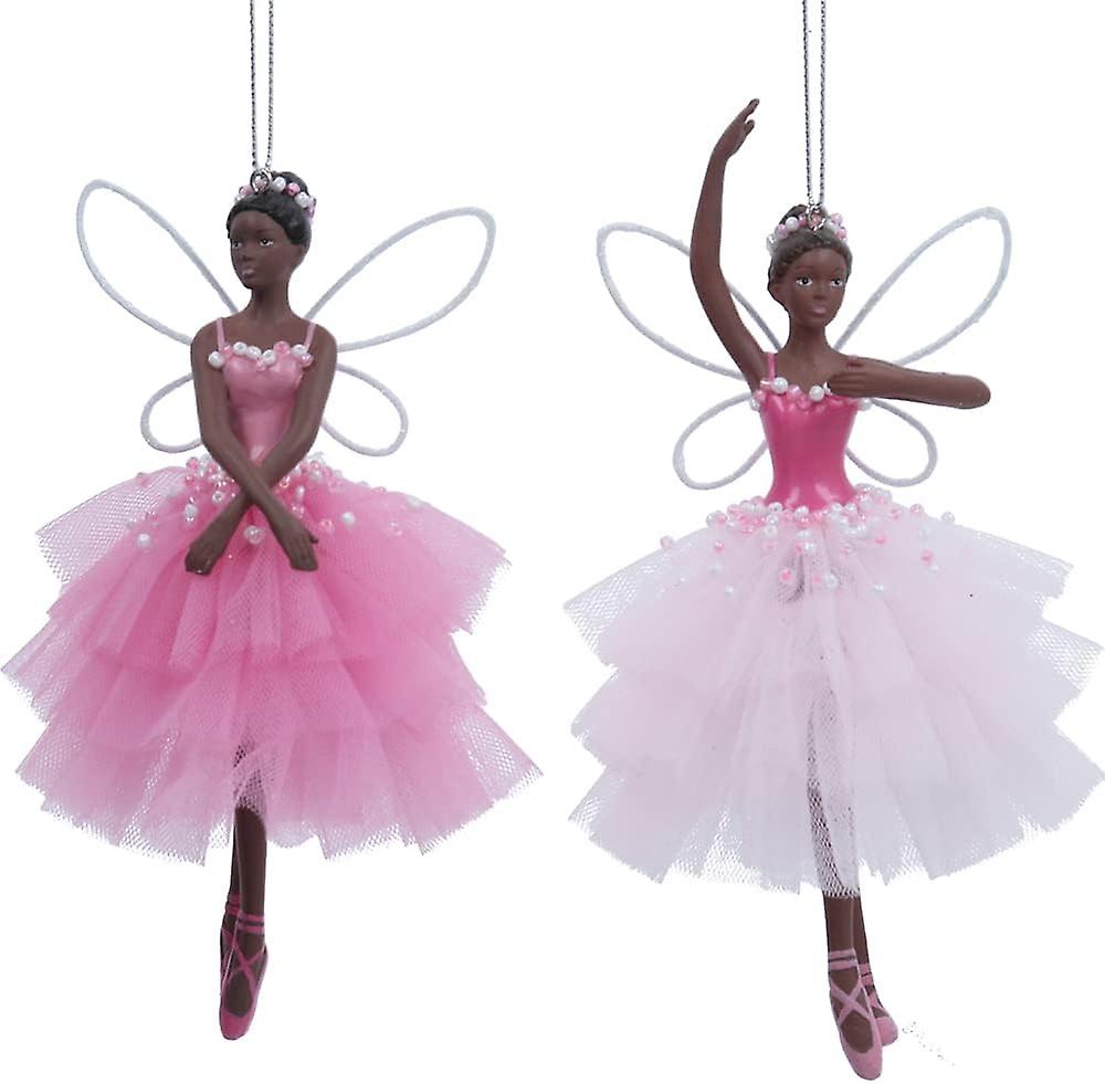 Gisela Graham Pink Fairy Christmas Decorations