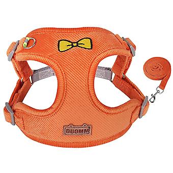 Dog Harness and Leash Set, No Pull Adjustable Reflective Step-in Puppy Harness, Reflective Pet Harness for Walking, Jogging, L