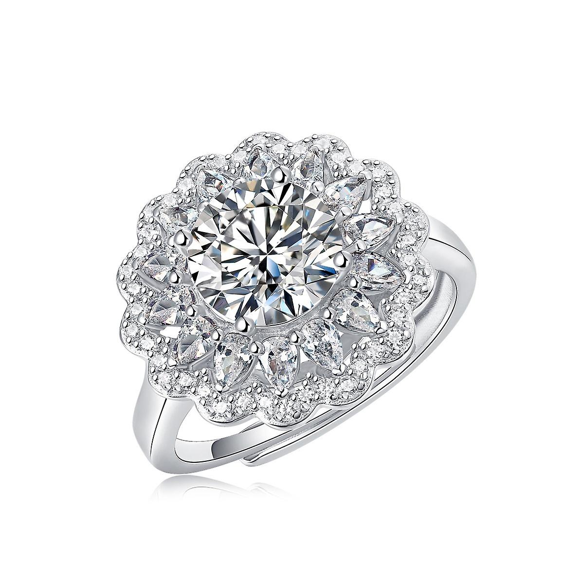 Bague au doigt 925 Silver Moissanite