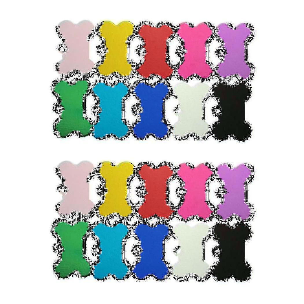 200pcs Personalized Bone Dog Id Tags Customized Name Phone Pet