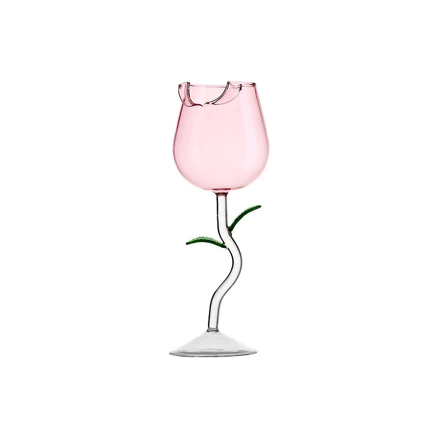 Rose Shaped Wine Glasses Transparent For Party Wedding Valentine"s Day Durable Creative 150ml Drinkw