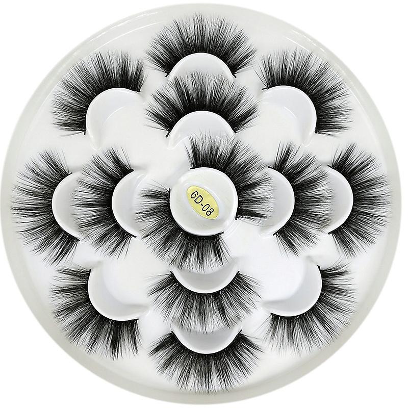 7 Pairs 6d Stereoscopic False Eyelashes 3d Lash Thick Volume Long Wispy Lashes