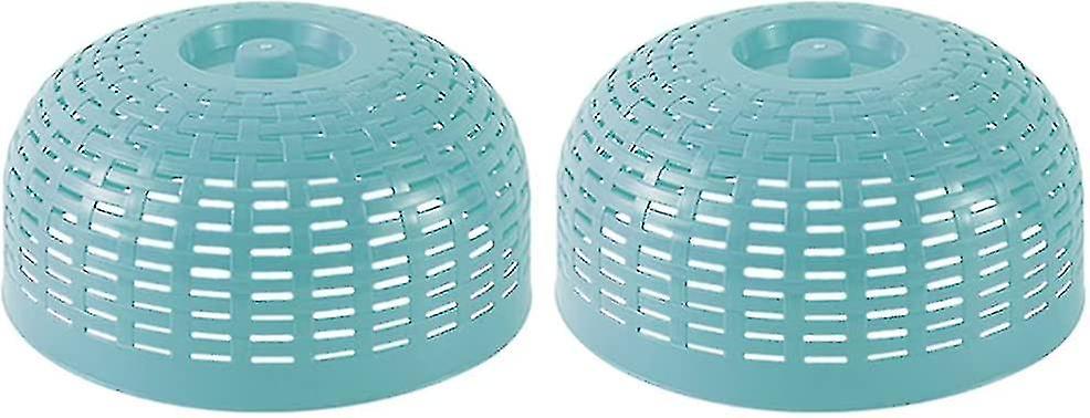 2 Pieces Plastic Food Mesh Round Dome Food Tent Umbrella Anti Fly Bugs Net Screen Vegetable Fruit Colander Strainer Basket For
