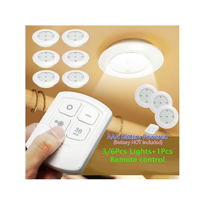 AAA Battery Operated Remote Control LED Light Under Cabinet Light 3pcs Light With 1 Pc Controller