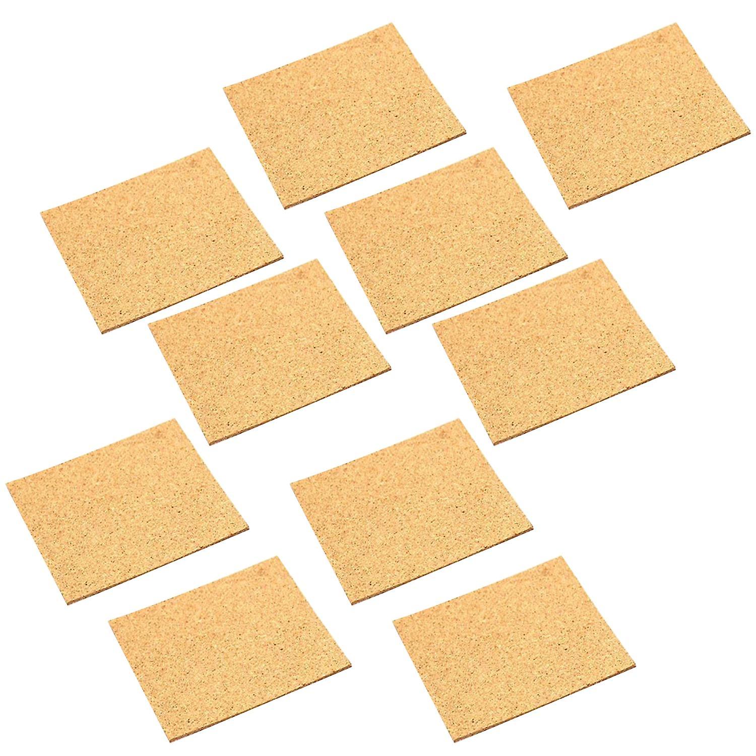 10 Pcs Furniture Cork Mats Rough Surface Self-adhesive Square Thick Protective Anti-skid Great Adhes