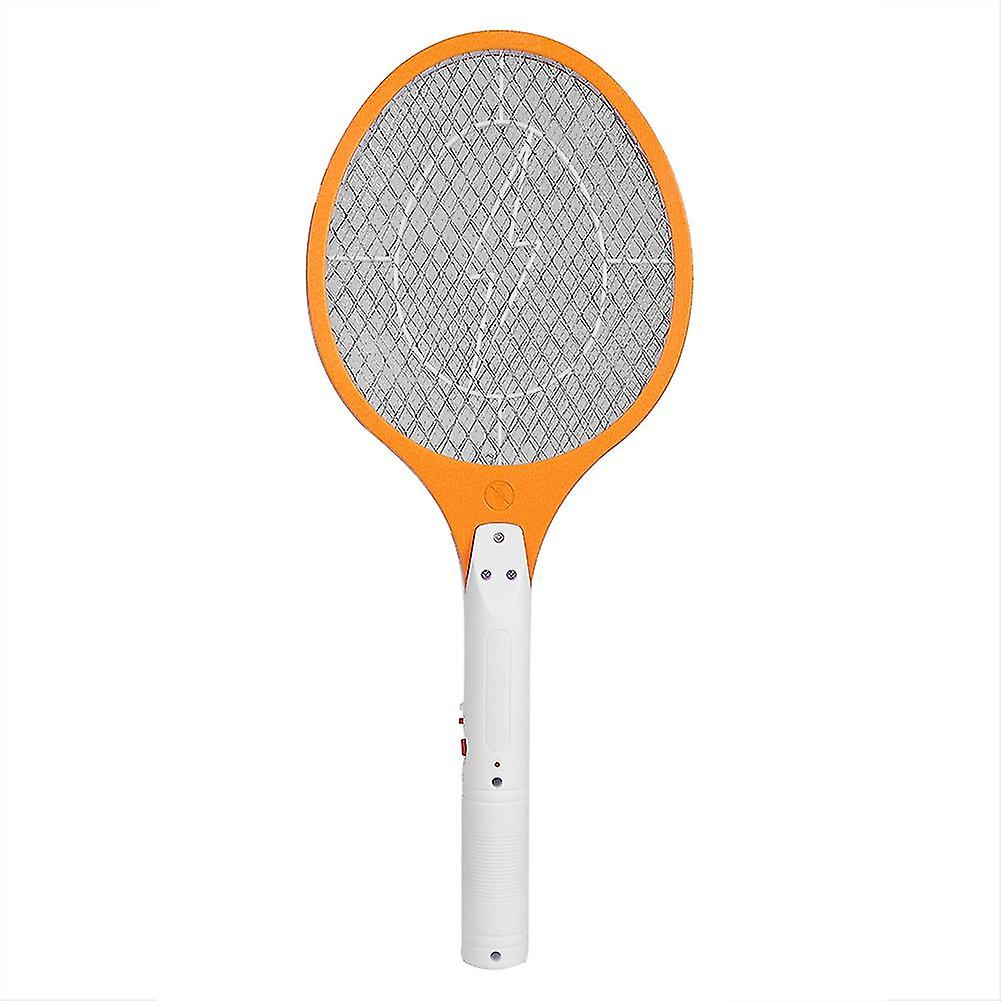 Cordless and rechargeable electric mosquito swatter, orange