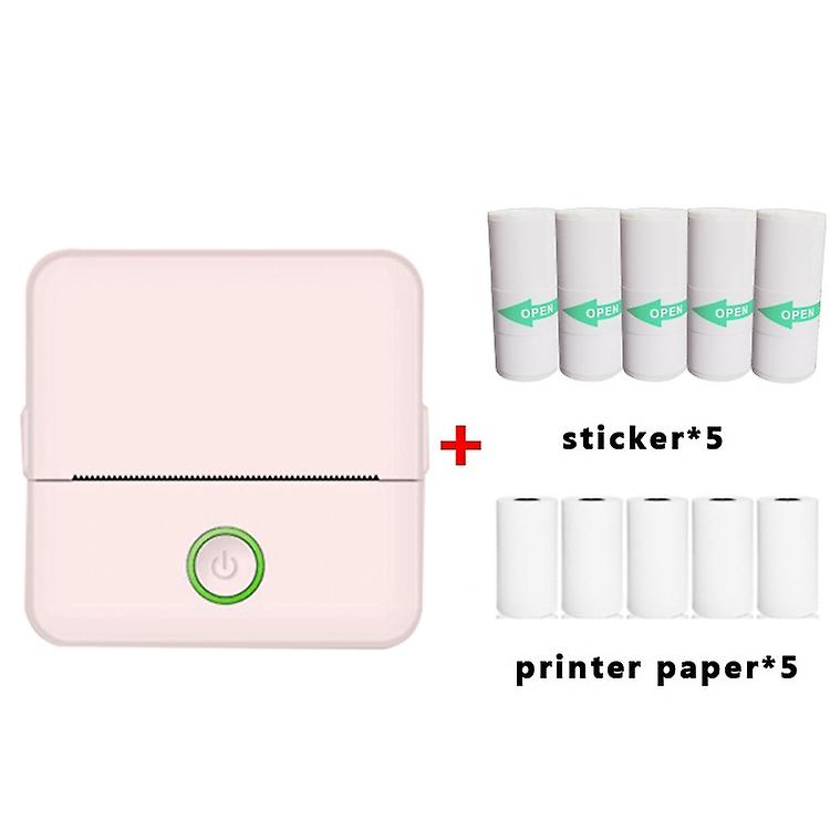 X6 200DPI Student Homework Printer Pink 5 Printer Paper+5 Stickers
