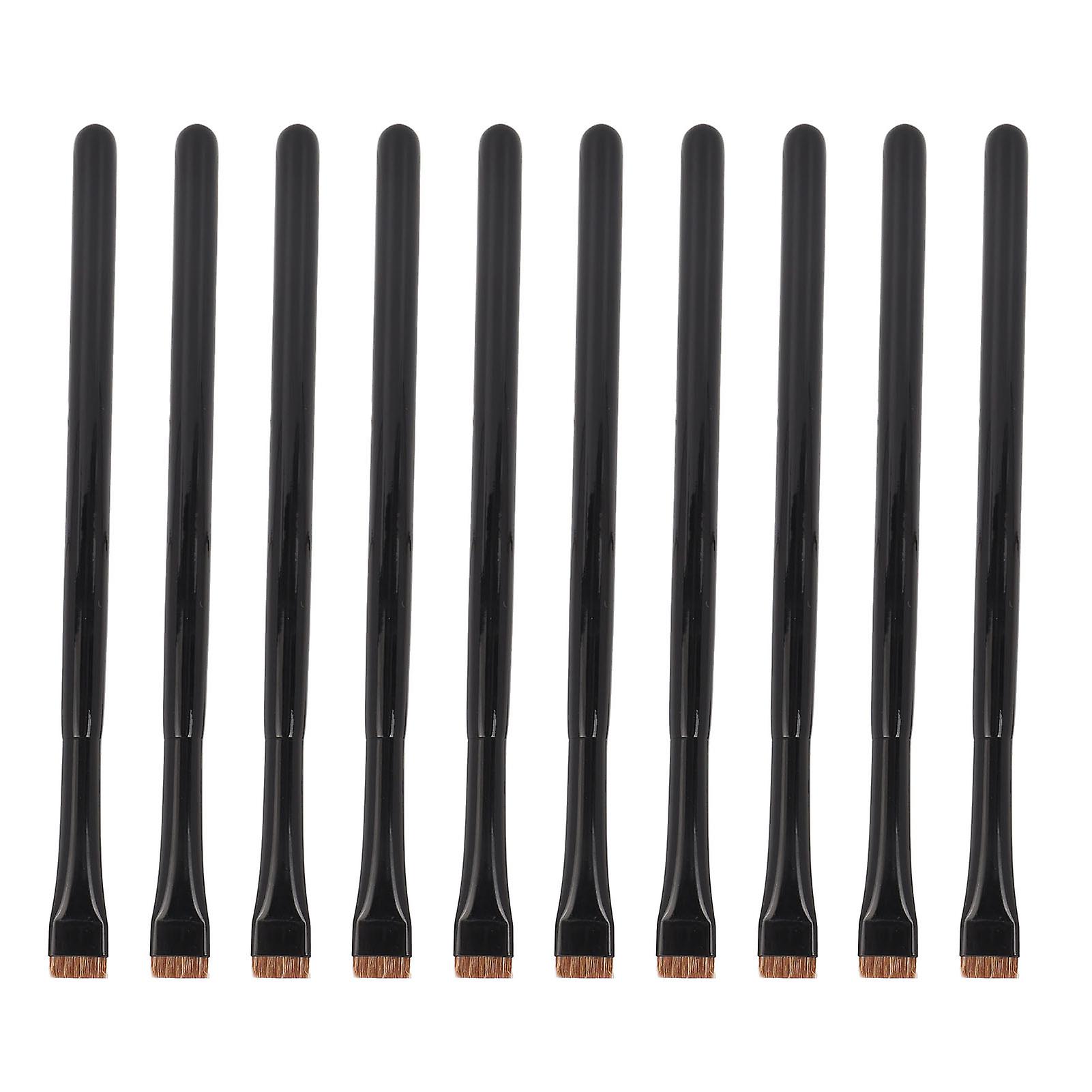 10 Pcs Flat Head Eyeliner Brush Set, Professional Ultra Thin Soft Eye Makeup Brushes