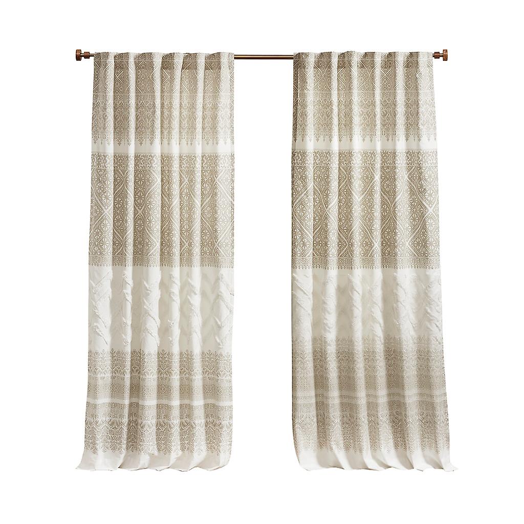 Curtain Panel with Chenille detail and Lining