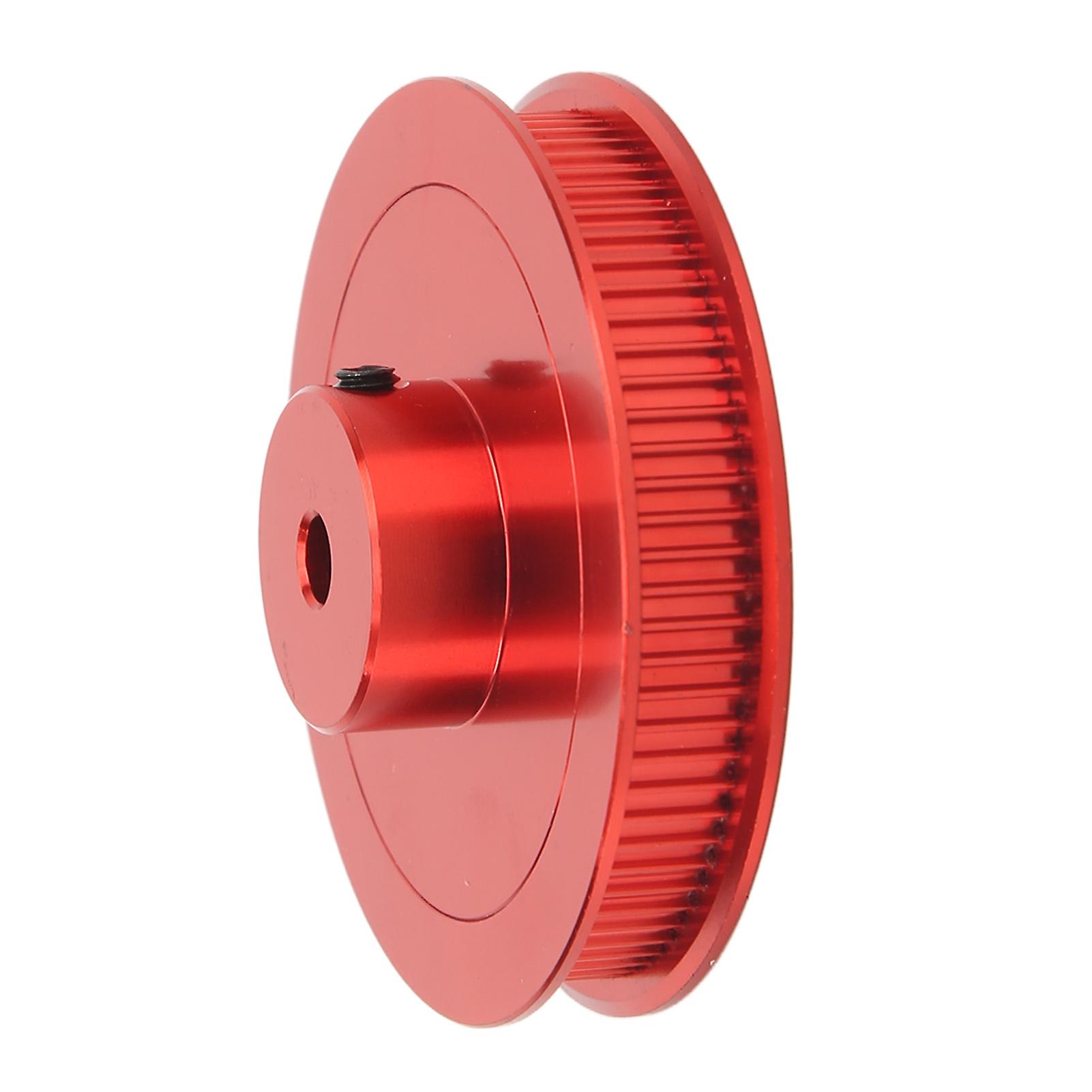 Synchronous Wheel 80T 5mm GT2 Timing Belt Pulley Alloy Steel for 3D Printer CNC Lathe Red 