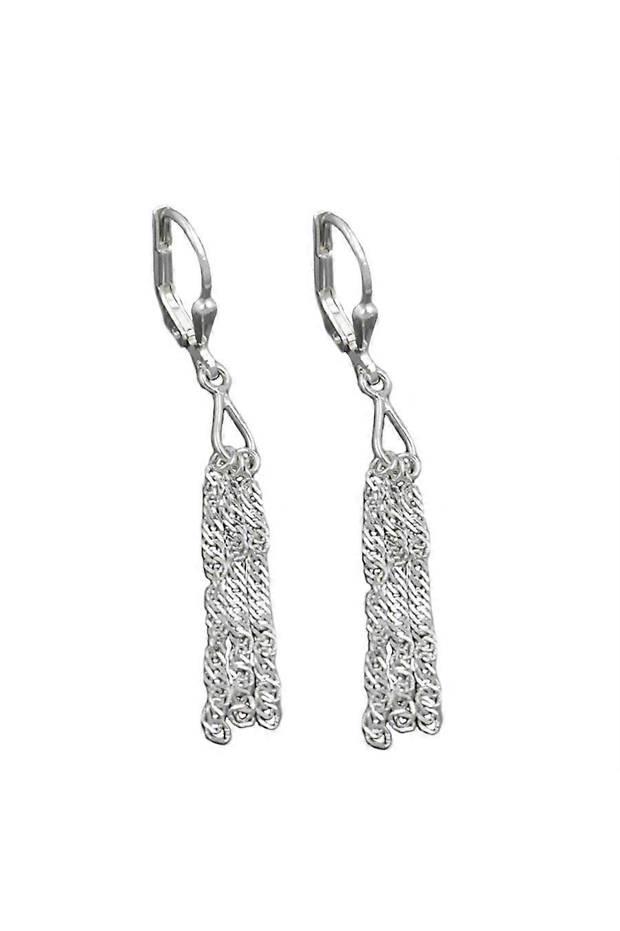 Leverback Earrings 3 Chains Silver 925 - Gl90308