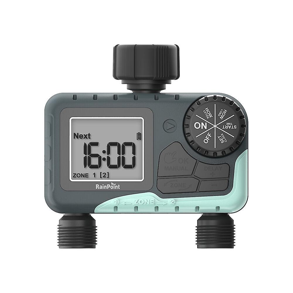Sprinkler Timer Automatic Irrigation System Outdoor Water Timer 2 Zones Hose Faucet