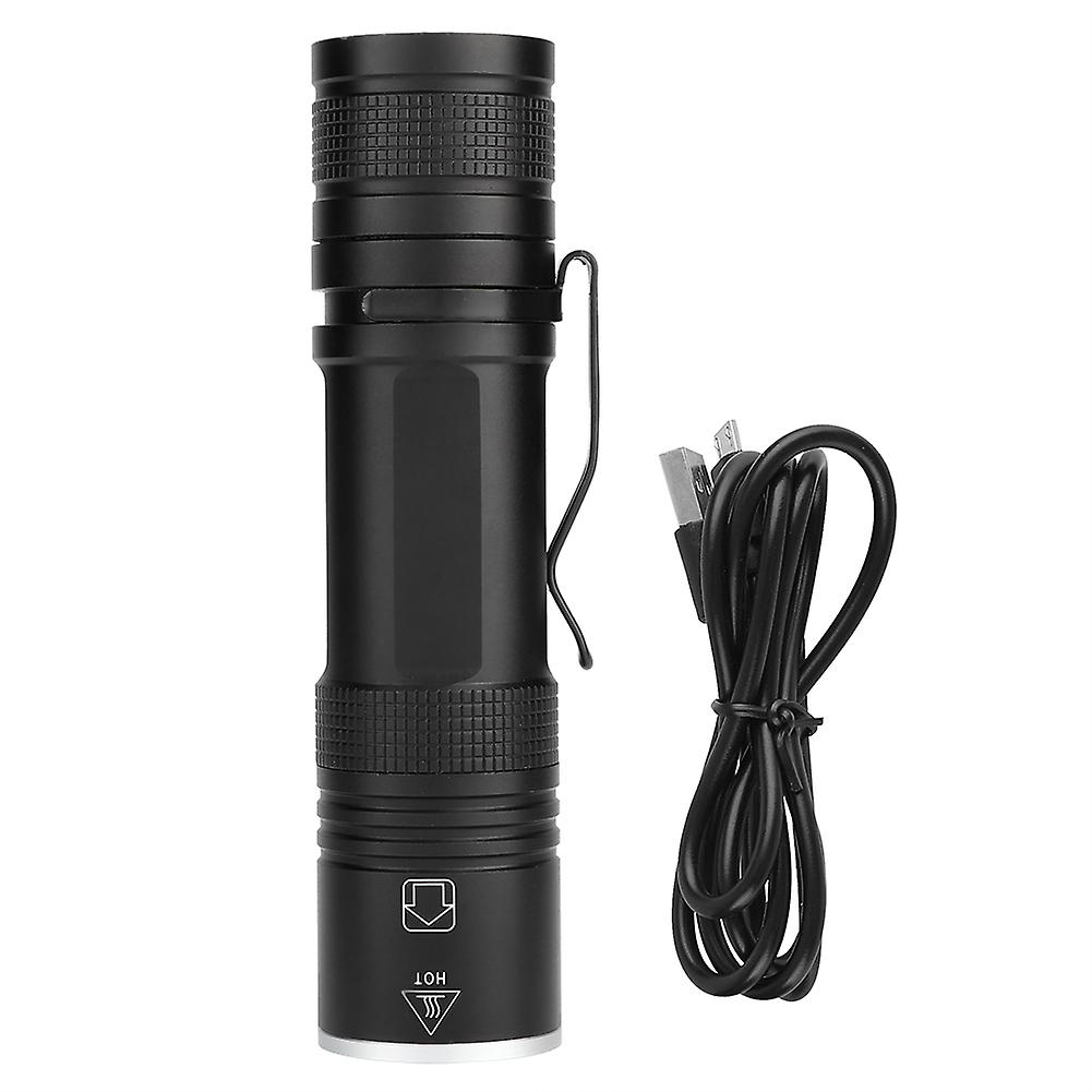 Mini Highlight Flashlight Aluminum Alloy USB Rechargeable Telescopic Flashlight Working Light