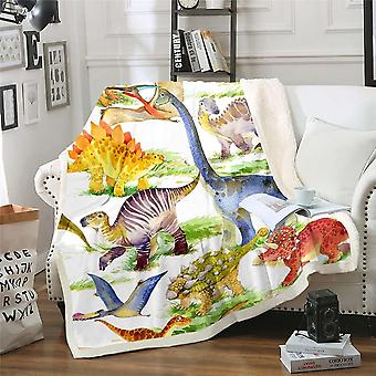 Dinosaur Blanket Throw for Kids Boys Girls Animal Fleece Blanket