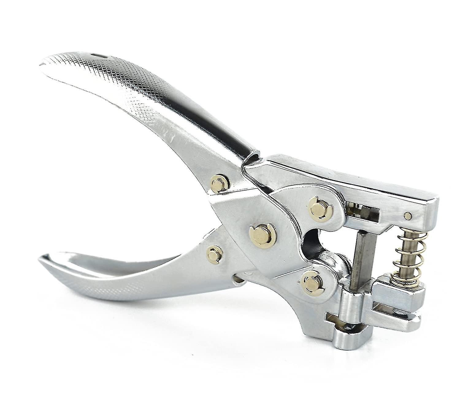 2-in-1 Handheld Metal Puncher with ID Card Slot and Round Hole Punch