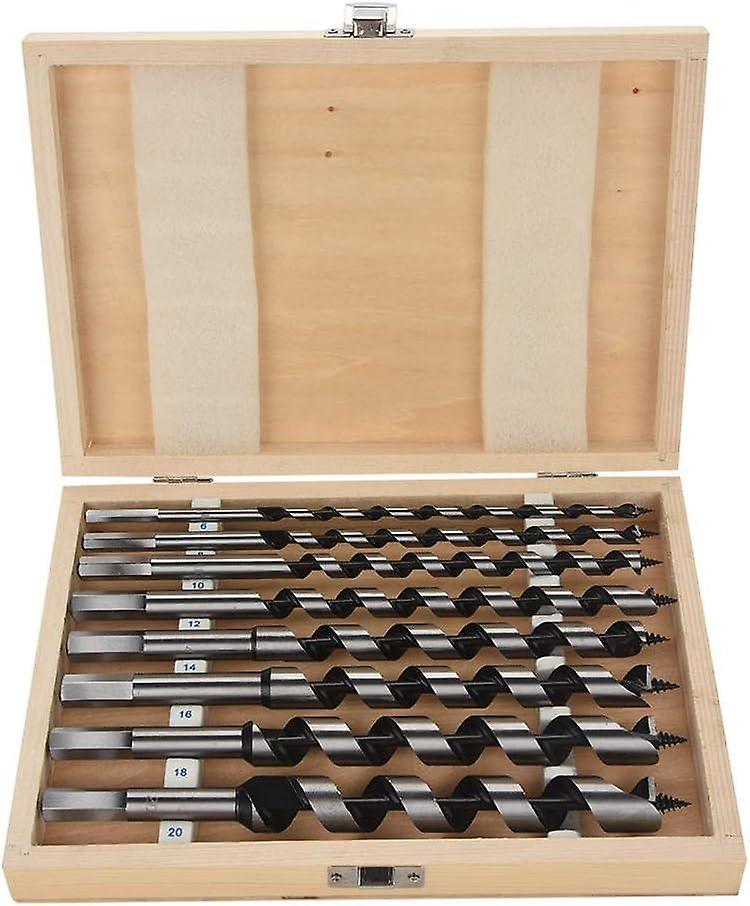 HSS Helical Wood Drill Bit, 8pcs Set Carbon Steel Helical Wood Countersink Drill Bit with Length 230