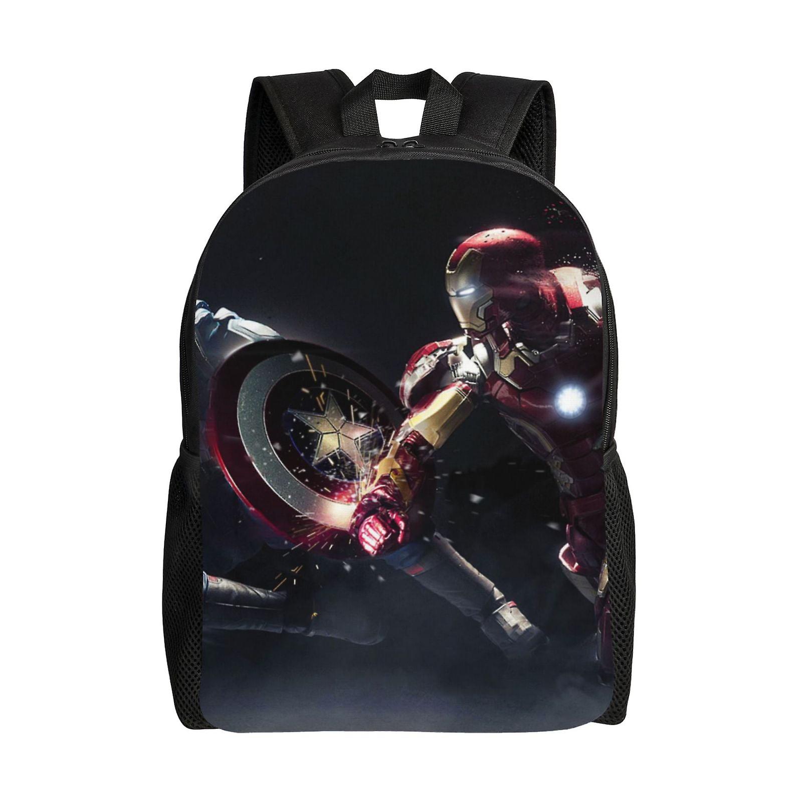 Iron Man Backpack, Travel Laptop Backpack, Water Resistant College School Computer Bag, Durable