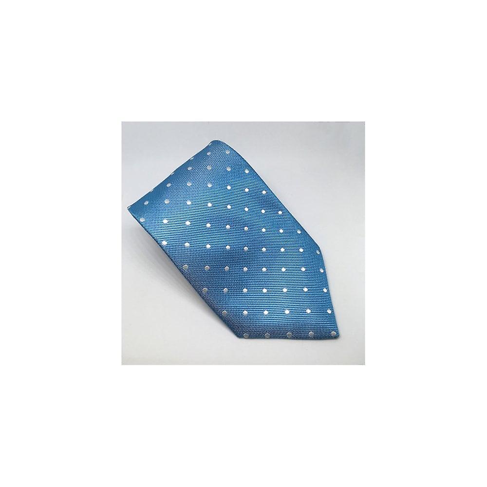 Women's Equetech Junior Polka Dot Show Tie - Lt Blue/white