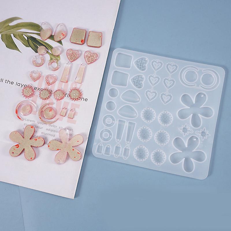Silicone Earring Pendant Jewelry Mold Resin Casting Mould Tool DIY Epoxy Making